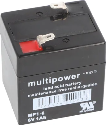 Produktbild von Multipower MP1-6 Akku PB Blei, 6 Volt 1000mAh, Anschluss 4,8m