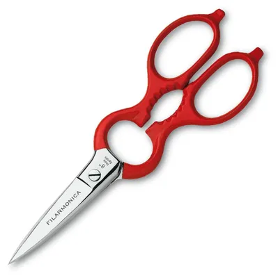 Küchenschere aus Edelstahl, 25,4 x 9 x 1,6 cm, rot