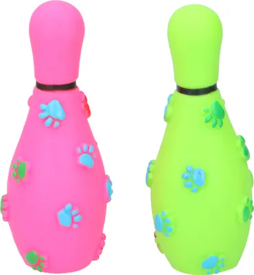 Produktbild von maxxpro Hundenspielzeug Kegel – Welpenspielzeug – 1 zufällige Farbe – Welpen Zubehör – Spielzeug Hund – Hundespielzeug Kleine Hunde - Grün oder Rosa