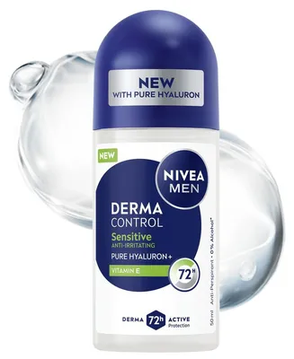 Productafbeelding van NIVEA MEN Derma Control Sensitive Antitranspirant Roll-on, 50 ml