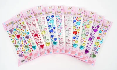 Produktbild von Selbstklebende Dekosteine, verschiedene Farben, 10 Stück