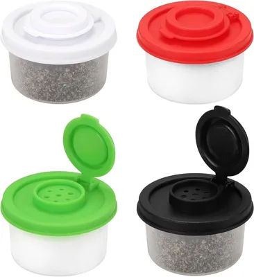 Mini-Salz- und Pfefferstreuer Set, 4 Stück, luftdicht, ca. 4,8 x 3,8 cm