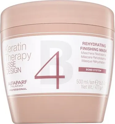 Produktbild von Alfaparf Milano Lisse Design Keratin Therapy Rehydrating Finishing Mask pflegende Haarmaske für trockenes und geschädigtes Haar 500 ml