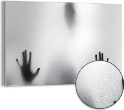 Produktbild von DEQORI Magnettafel Metall 60x40 cm 'Schemenhafte Präsenz' Whiteboard Pinnwand Büro