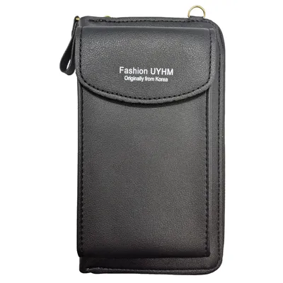 Produktbild von Damen Handytasche zum Umhängen mit Geldbörse in Schwarz, Crossbody Bag, Handy Umhängetasche