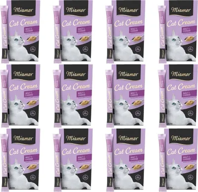 Produktbild von Miamor Cat Snack (Cream) Malt-Cream + Käse, Snacks, Katze, Adult, Käse, 15 g, Zuckerfrei