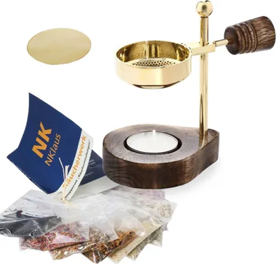 Produktbild von Starterpaket Räucherstövchen Set 13tlg mit Räuchermischungen Weihrauch Kräuter
