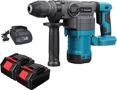 Produktbild von Bohrhammer - Akku - 18V Bürstenlos - 2 Akkus - 10 J Schlagenergie - 3300 U/min - 26 mm Bohrdurchmesser - Blau