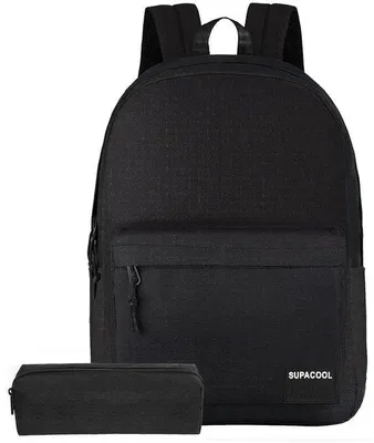 Obrázek produktu pro Lehká neformální taška na notebook 15,6 palců pro muže i ženy, studentský batoh (černá)