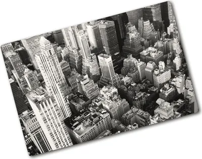 Produktbild von Tulup Glas Herdabdeckplatte - 80x52 cm - Glaskeramikkochfeld-Abdeckung Spritzschutz Glasabdeckplatte - Einteilig - Sehenswürdigkeiten & Architektur - New York - Schwarzweiß