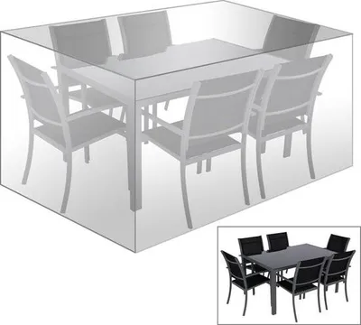 Image de GZ1194tp Housse de protection indéchirable, housse étanche pour meubles de jardin 242x162x100cm, transparente