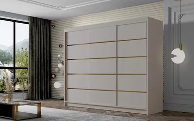 Obrázok produktu pre Šatníková skriňa MILINA - 250 cm, kašmír