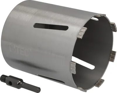 Produktbild von Diamantbohrkrone Ø 162 mm Nutzlänge 180 mm mit 6-kant-Aufnahme 100 mm Segmenthöhe 10 mm Diamant Bohrkrone Trockenbohrkrone Kernbohrer Betonbohrkrone Kernbohrkrone BTEC