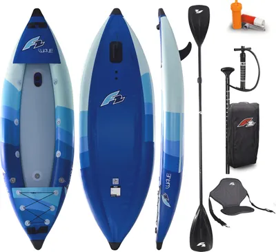 Produktbild von F2 Inflatable Kajak Set Wave 1 Sitzer Aufblasbar 300cm Blau