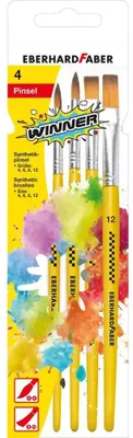 Zdjęcie produktu dla EBERHARD FABER 579921 EBERHARD FABER Pinsel-Set Größe 4, 6, 8, 12, 4-teilig