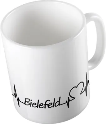 Produktbild von Huuraa Kaffeetasse Bielefeld Geschenk Tasse Weiß 330ml Bielefeld Präsent