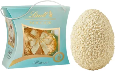 Produktbild von Lindt Uovo di Cioccolato Lindt Noccior Cioccolato Bianco con Nocciole Osterei aus weißer Schokolade mit Haselnüssen 390g