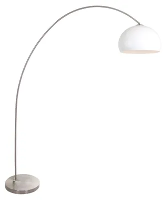 Image de Lampadaire - acier - Solva - plastique métal - lampe arquée - E27 - 3919ST - Mexlite