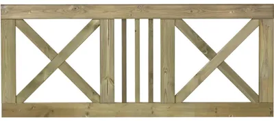 Produktbild von Plus Vorgartenzaun Schloss 180 x 75 cm natur druckimprägniert