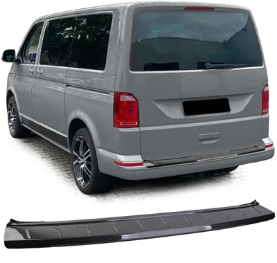 Immagine prodotto di Protezione per il bordo di carico del portellone posteriore, effetto carbonio, per VW T5 dal 2003 e T6 dal 2015
