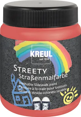 Produktbild von KREUL Streety Straßenmalfarbe Ringelsockenrot 200 ml