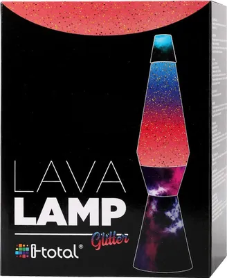 Image de Lavalamp ciel étoilé paillettes violet 40cm lampe de chevet décorative