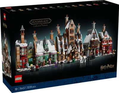 Produktbild von LEGO Harry Potter Dorf Hogsmeade – Sammleredition - Bauset für Erwachsene – Modularer Modellbau mit 7 Gebäuden, Pferd & Kutsche sowie 12 Minifiguren – Geschenk für Männer, Frauen & Fans - 76457