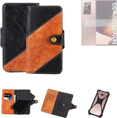 Produktbild von K-S-Trade Handyhülle Schutzhülle Bookstyle Case Wallet-Case kompatibel mit Samsung Galaxy Note20 Ultra Handy Cover Bumper Klapphülle schwarz