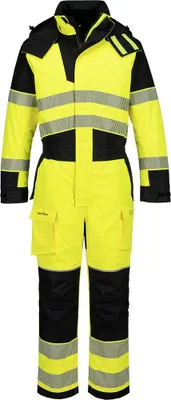 Produktbild von Winter- und Regenkombination Pw3 Fr Modaflame Hv - Größe L - Gelb/Schwarz - Portwest
