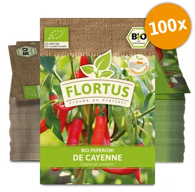 Artikelbild 1 von 'BIO Peperoni De Cayenne (100 Stück)' aus der Kategorie Cayennechilisamen