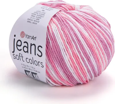 Produktbild von YarnArt Jeans Soft Colors 6206 - Weiche Baumwollmischung 160m/50g für DIY-Kreationen