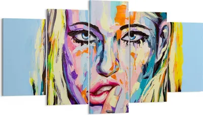 Produktbild von Bild auf Leinwand - Leinwandbild - Öl Malerei Porträt Frau - 160x85cm - Wand Bild - Wanddeko - Leinwanddruck - Bilder - Kunstdruck - Wanddekoration - Leinwand bilder - Wandkunst - EA160x85-2904