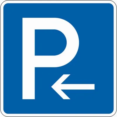 Produktbild von Schild I Verkehrszeichen Parkplatz links, Nr.314-10, Aluminium RA1, reflektie...