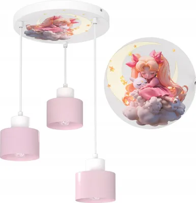 Image de Lampe de plafond pour enfants « Princesse suspendue » avec ampoule LED E27