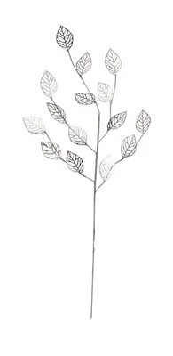 Immagine prodotto di ASA Vorteilset 4 Stück Blattzweig, silber DEKO L. 65 cm 66485444 und Geschenk + Spende