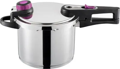 Obrázok produktu pre Tlakový hrniec, indukčný, 6 l, Ø 22 cm, nerezová oceľ 18/10, GSW SYSTEM PLUS, vrátane košíka a podstavca