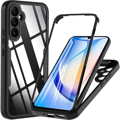 Obrázok produktu pre Puzdro pre Samsung Galaxy A34 5G, 360-stupňová ochrana, nárazuvzdorné, s ochranou obrazovky, čierna