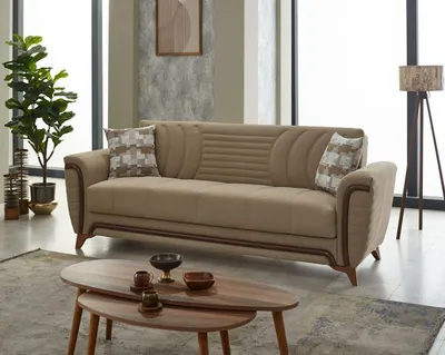 Immagine prodotto di Divano a tre posti Divano a 3 posti in tessuto Divano imbottito Divani beige