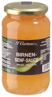 Immagine prodotto di Cortesi Salsa alla senape di pere Dolce Piccante piccante 730g confezione da 6 pezzi