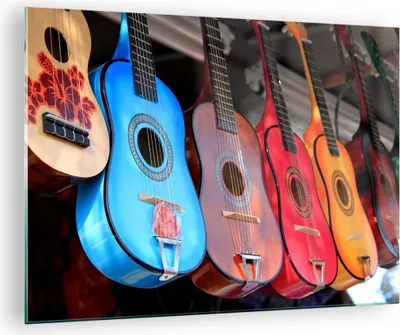 Produktbild von Bilder auf glas - Gitarre Musik Instrument Mexiko - 70x50cm - Glasbilder - Wandbilder - Kunstdruck - zum Aufhängen bereit - Wanddekoration aus Glas - Glas Bilder - Wandbild auf Glas - GAA70x50-2221