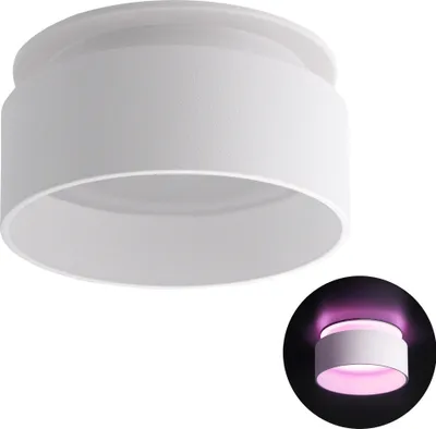 Produktbild von SSC-LUXon Sudara Design Deckenleuchte Sudara weiß mit indirektem Licht mit WLAN LED RGB CCT - Strahler kompatibel mit Alexa, Siri & Google