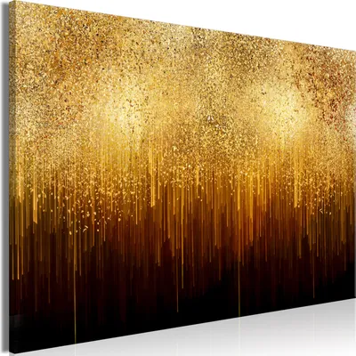 Produktbild von Vliesstoff Leinwandbild - Golden Expansion (1 Part) Wide 120x80 cm Abstrakt n-C-0351-b-a