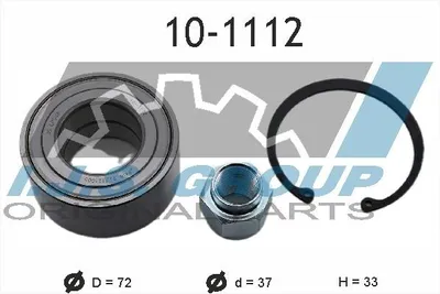 Produktbild von IJS GROUP Radlagersatz Vorne passend für PEUGEOT 206 Schrägheck (2A/C) 72mm 10-1112