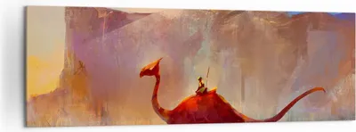 Produktbild von Bild auf Leinwand - Leinwandbild - Fantasie Märchen - 160x50cm - Wand Bild - Wanddeko - Wandbilder - Leinwanddruck - Bilder - Kunstdruck - Wanddekoration - Leinwand bilder - Wandkunst - AB160x50-3932