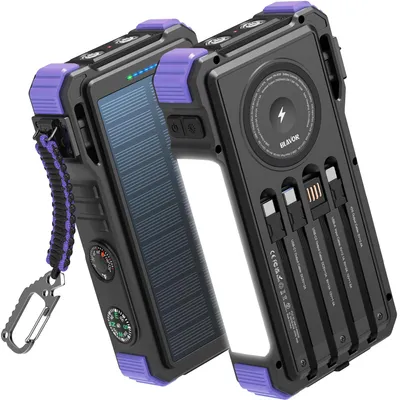 Immagine prodotto di Power bank solare da 20.000 mAh con caricabatterie integrato e torcia