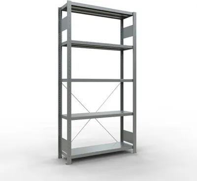 Produktbild von Schulte Fachbodenregal MULTIplus250 Stecksystem | Grundregal | HxBxT 200x100x30cm | 5 Ebenen | Fachlast 250kg | Verzinkt