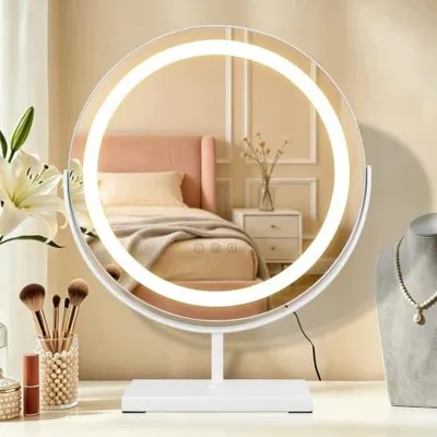 Zdjęcie produktu dla Lusterko kosmetyczne 40 cm LED z oświetleniem dla kobiet