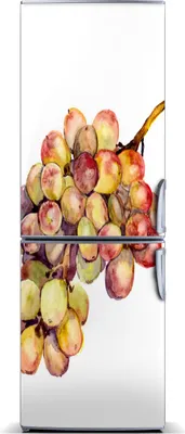 Imagen del producto de Decoración para nevera Tulup: Alfombrilla magnética, 60 cm x 180 cm. Imán para nevera con diseño de uvas
