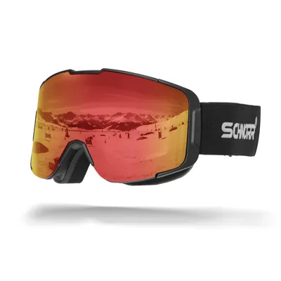 Obrázek produktu pro Schnorr Kidsi Plus Red Full REVO mirrored (S3) - Dětské lyžařské brýle, proti mlžení, OTG
