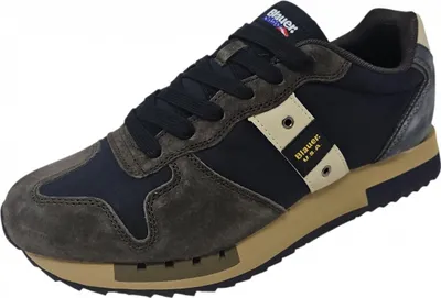 Produktbild von Herren-Blaue Sportschuhe mit Schnürungen & Kontrastdetails